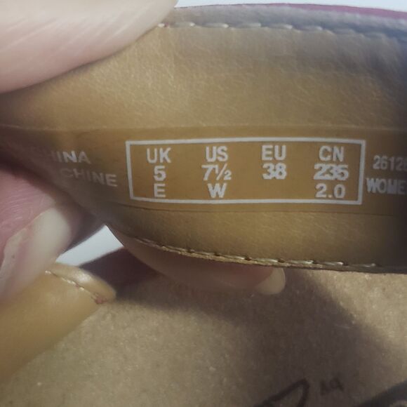 Clarks Collection Reedly Juno wedge sandals red nubuck 7.5 W LLL - Picture 5 of 6